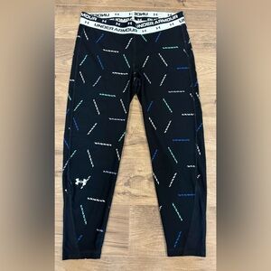 Under Armour HeatGear Armour Printed Ankle Crop Leggings Women’s XL Compression